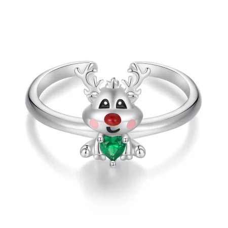 Pandora Style Christmas Reindeer Open Ring - BSR493-E
