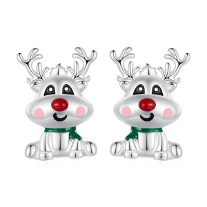 (image for) Pandora Style Christmas Reindeer Studs Earrings - BSE920