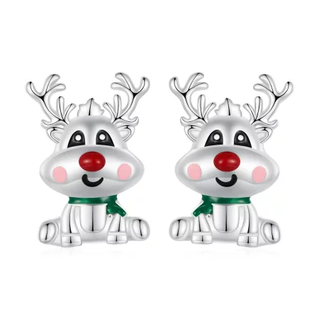 Pandora Style Christmas Reindeer Studs Earrings - BSE920