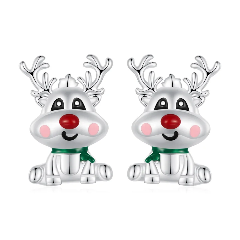 (image for) Pandora Style Christmas Reindeer Studs Earrings - BSE920 - Product Image