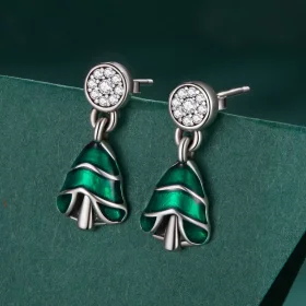 Pandora Style Christmas Tree Studs Earrings - BSE919 Pandora Style Christmas Tree Studs Earrings - BSE919