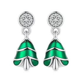 Pandora Style Christmas Tree Studs Earrings - BSE919 Pandora Style Christmas Tree Studs Earrings - BSE919