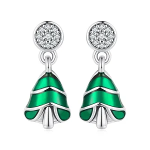 (image for) Pandora Style Christmas Tree Studs Earrings - BSE919