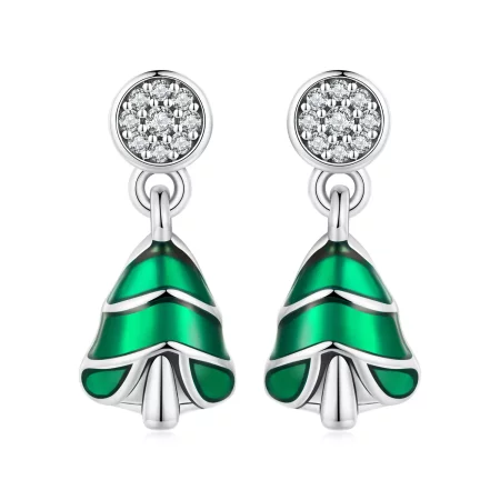 Pandora Style Christmas Tree Studs Earrings - BSE919