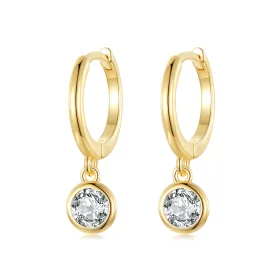 Pandora Style Circle Zirconia Hoop Earrings - SCE830-B Pandora Style Circle Zirconia Hoop Earrings - SCE830-B