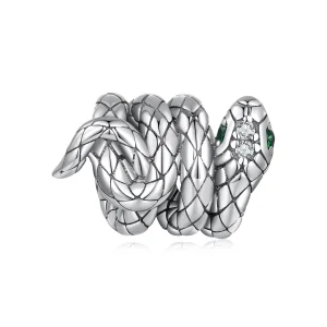 (image for) Pandora Style Coiled Spirit Snake Charm - SCC2549