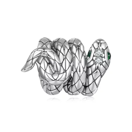 Pandora Style Coiled Spirit Snake Charm - SCC2549