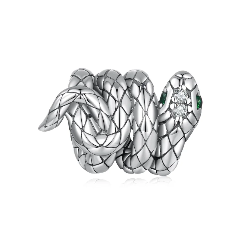 (image for) Pandora Style Coiled Spirit Snake Charm - SCC2549 - Product Image