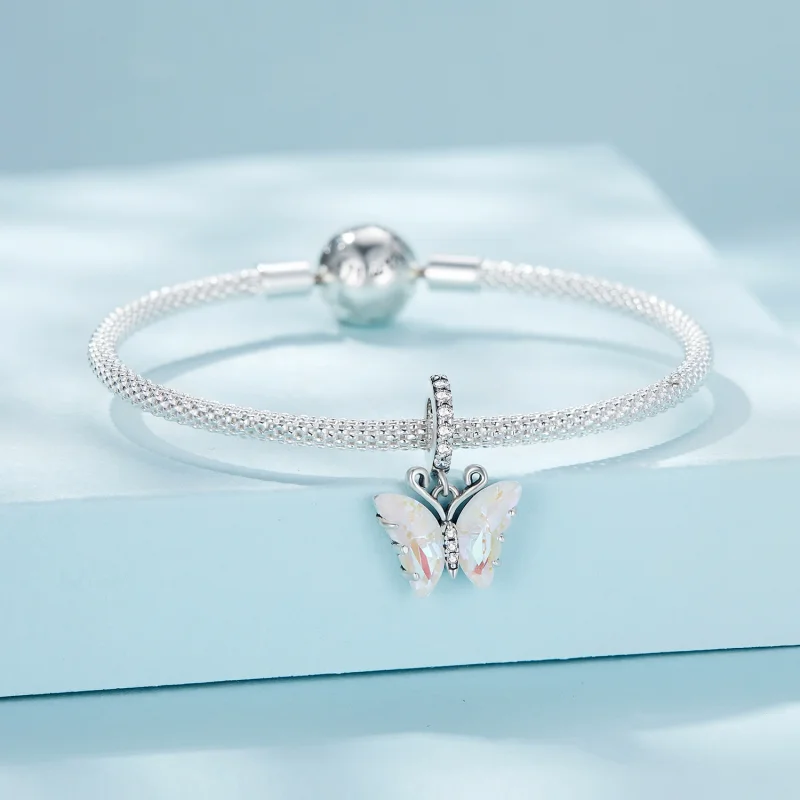 (image for) Pandora Style Colorful Aurora Butterfly Dangle - SCC2305-CF - View 3