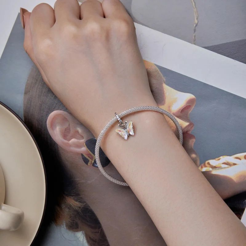 (image for) Pandora Style Colorful Aurora Butterfly Dangle - SCC2305-CF - View 5