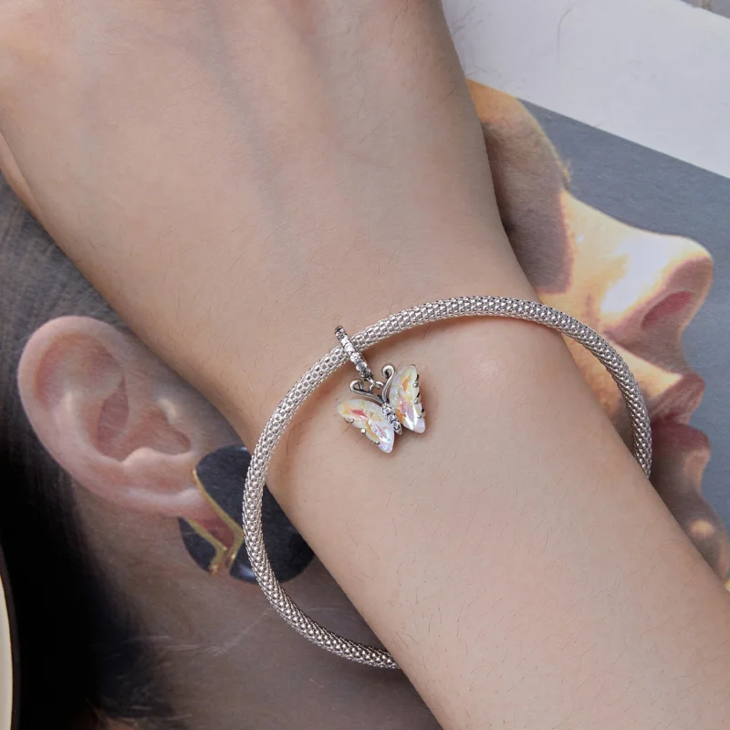 (image for) Pandora Style Colorful Aurora Butterfly Dangle - SCC2305-CF - View 6