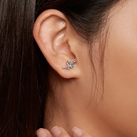 Pandora Style Colorful Snake Studs Earrings - SCE1633