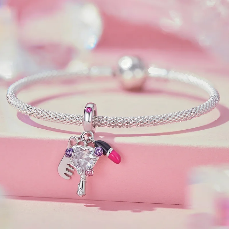 (image for) Pandora Style Comb, lipstick and mirror Dangle - SCC2474 - View 5