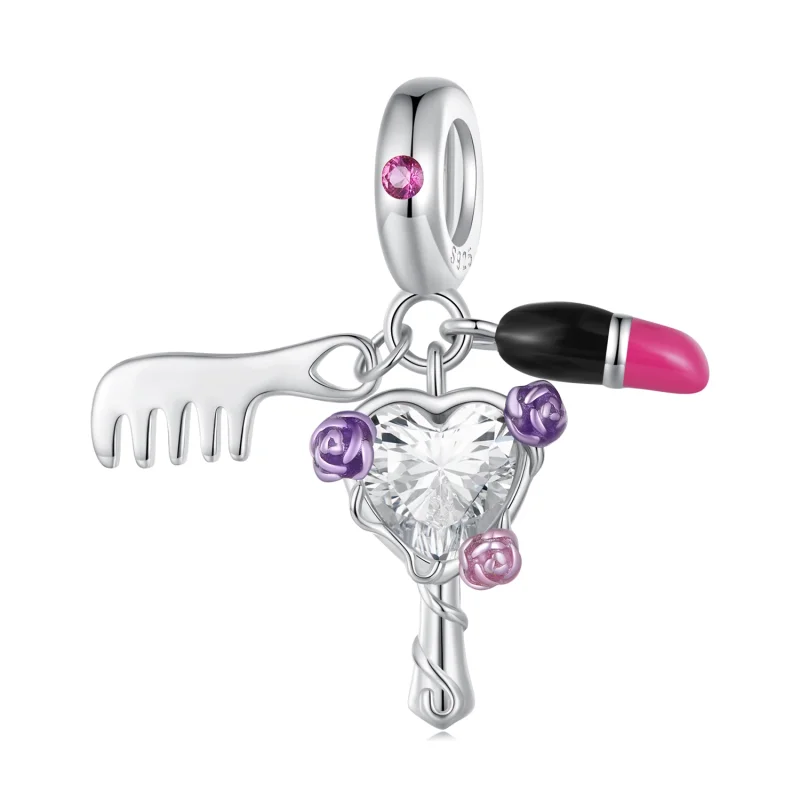 (image for) Pandora Style Comb, lipstick and mirror Dangle - SCC2474 - View 6