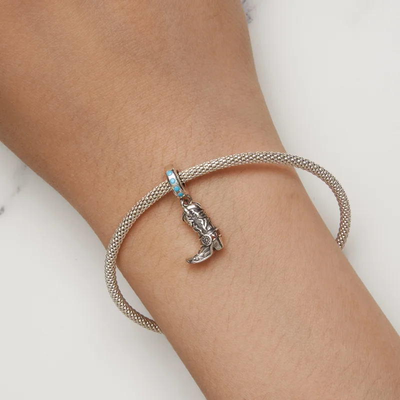 (image for) Pandora Style Cowboy Leather Boots Dangle - SCC2566 - View 6