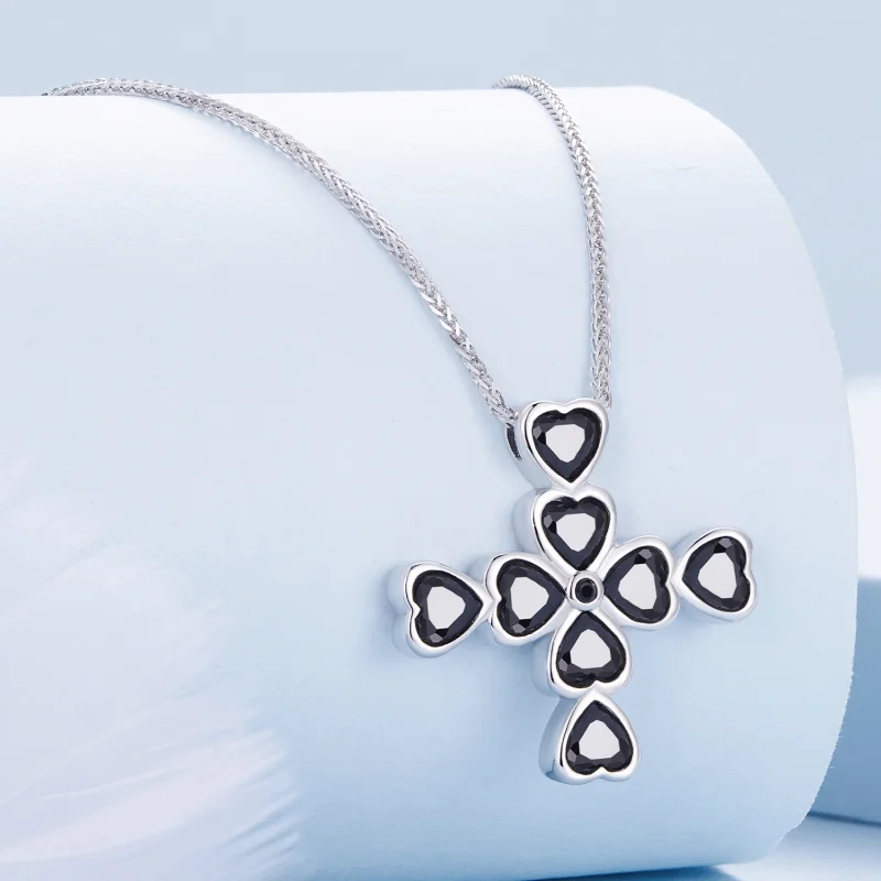 (image for) Pandora Style Cross Necklace - BSN335 - View 2