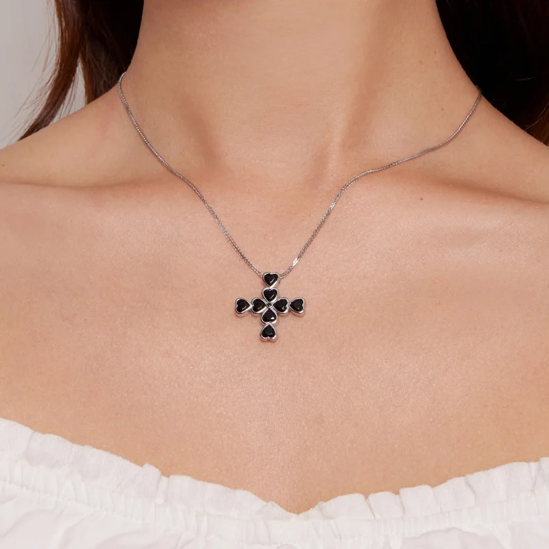 (image for) Pandora Style Cross Necklace - BSN335 - View 7