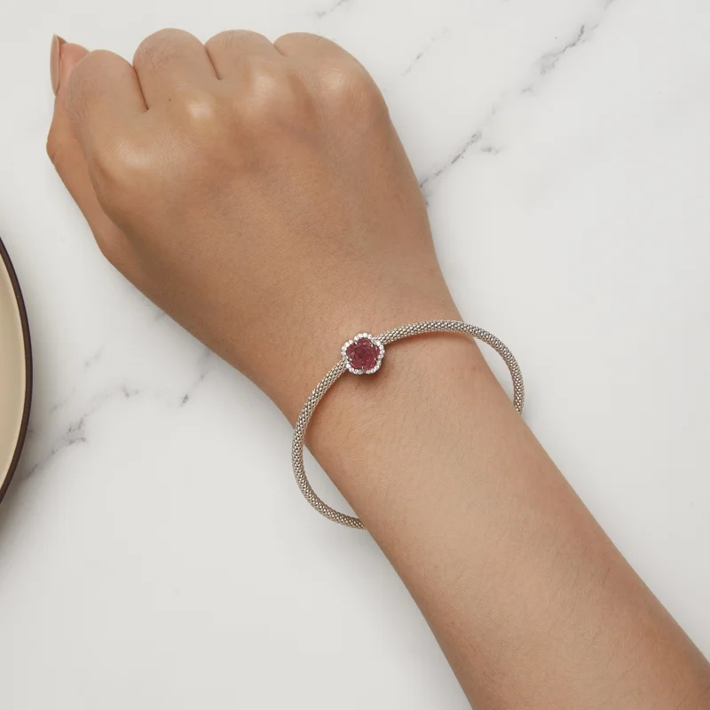 (image for) Pandora Style Crystal Rose Charm - BSC904 - View 3