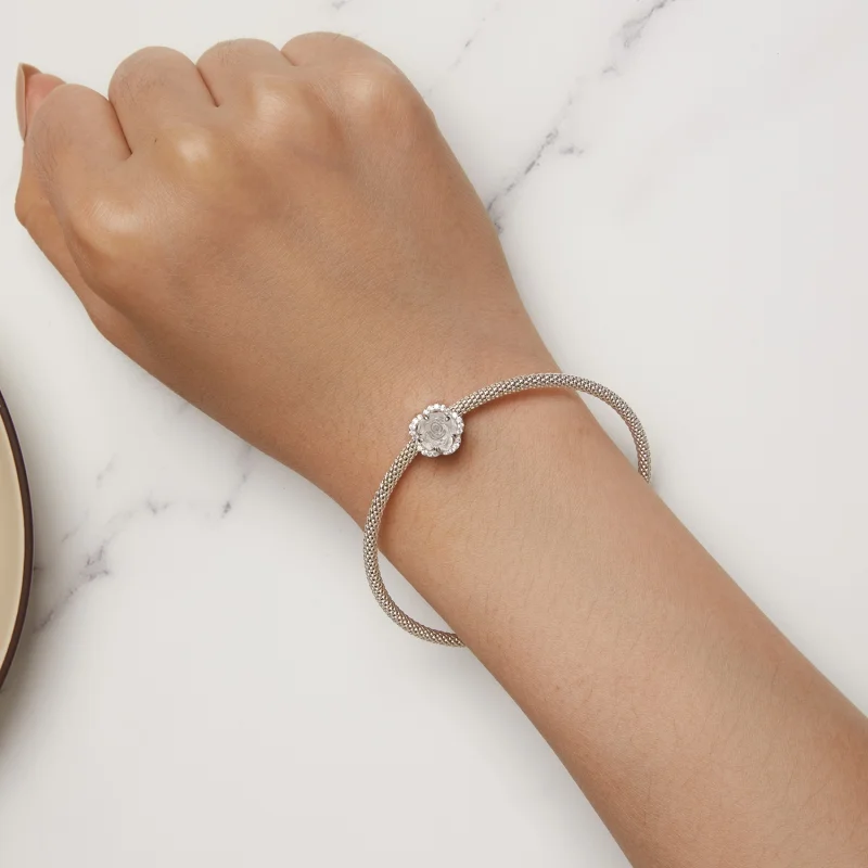 (image for) Pandora Style Crystal Rose Charm - BSC904 - View 4