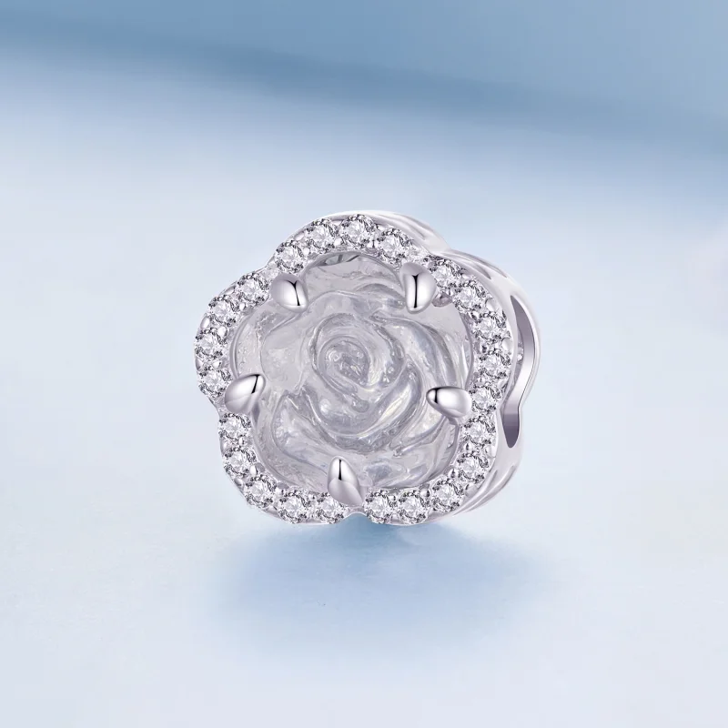 (image for) Pandora Style Crystal Rose Charm - BSC904 - View 5