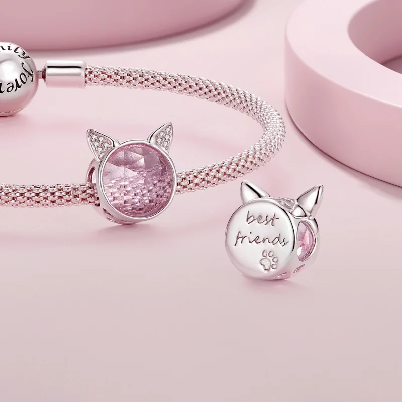 (image for) Pandora Style Cute Cat Charm - SCC2579 - View 4