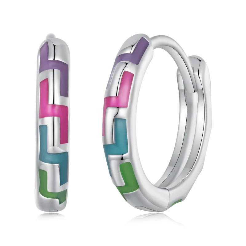 (image for) Pandora Style Cyber Luminous Hoop Earrings - SCE1645 - Product Image