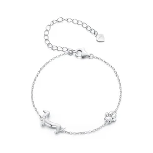 Pandora Style Dachshund Chain Bracelet - SCB262 (image for) Pandora Style Dachshund Chain Bracelet - SCB262