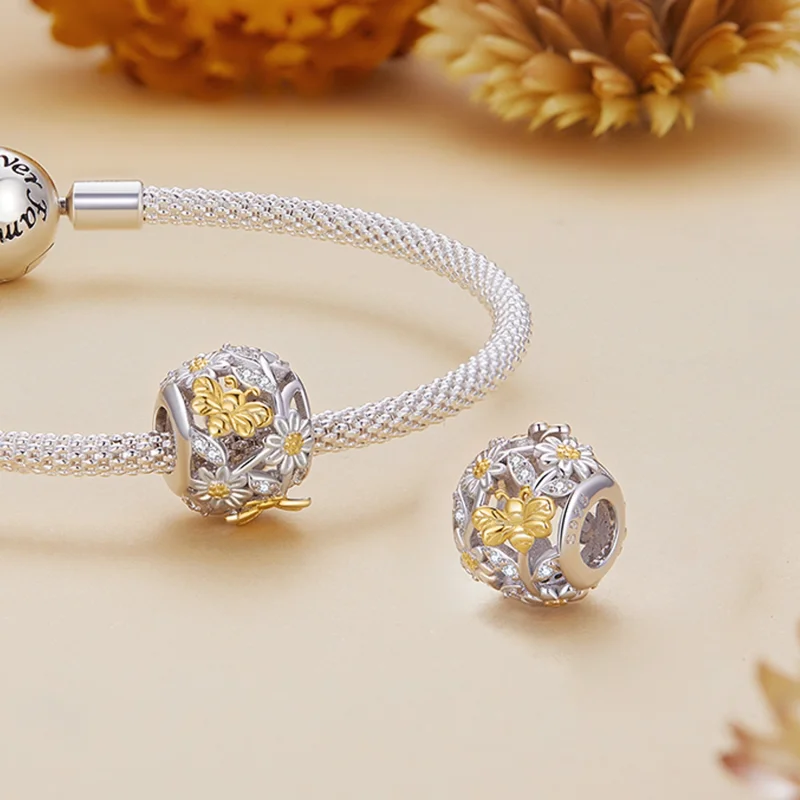 (image for) Pandora Style Daisy Bee Charm - BSC818 - View 4