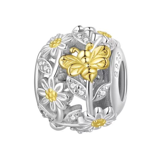 Pandora Style Daisy Bee Charm - BSC818