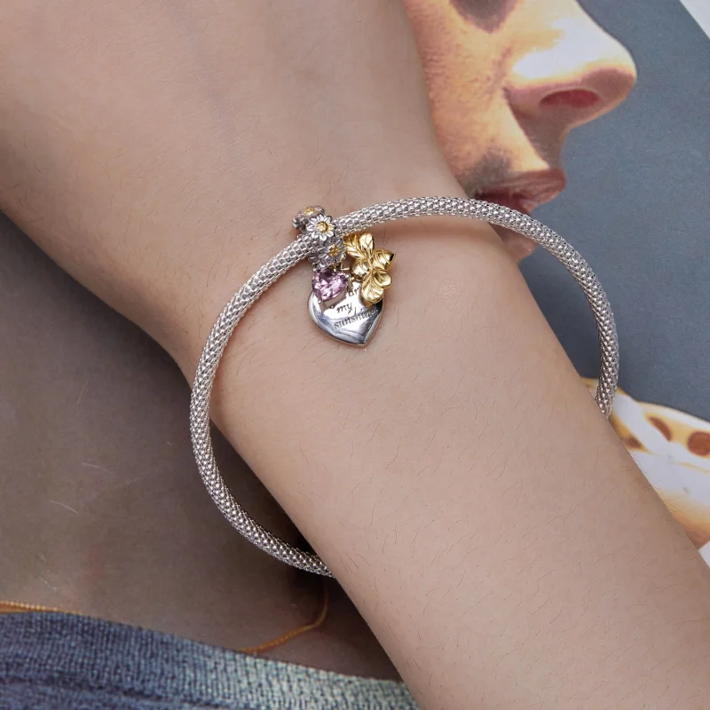 (image for) Pandora Style Daisy Bee Dangle - BSC816 - View 5