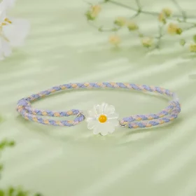 Pandora Style Daisy Cord Bracelet - SCB250 Pandora Style Daisy Cord Bracelet - SCB250