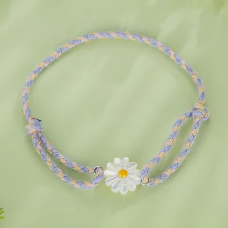 Pandora Style Daisy Cord Bracelet - SCB250