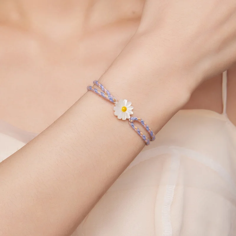 (image for) Pandora Style Daisy Cord Bracelet - SCB250 - View 5
