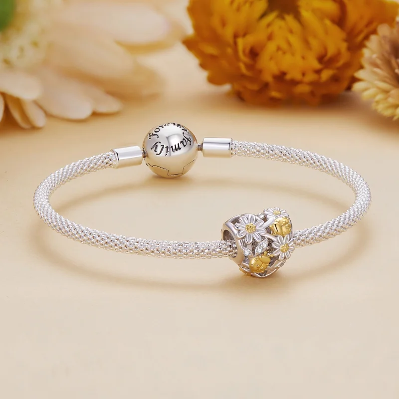 (image for) Pandora Style Daisy Ladybug Charm - BSC817 - View 5