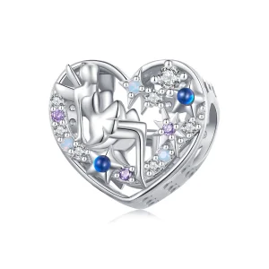 (image for) Pandora Style Day and Night Elf Heart Charm - SCC2553