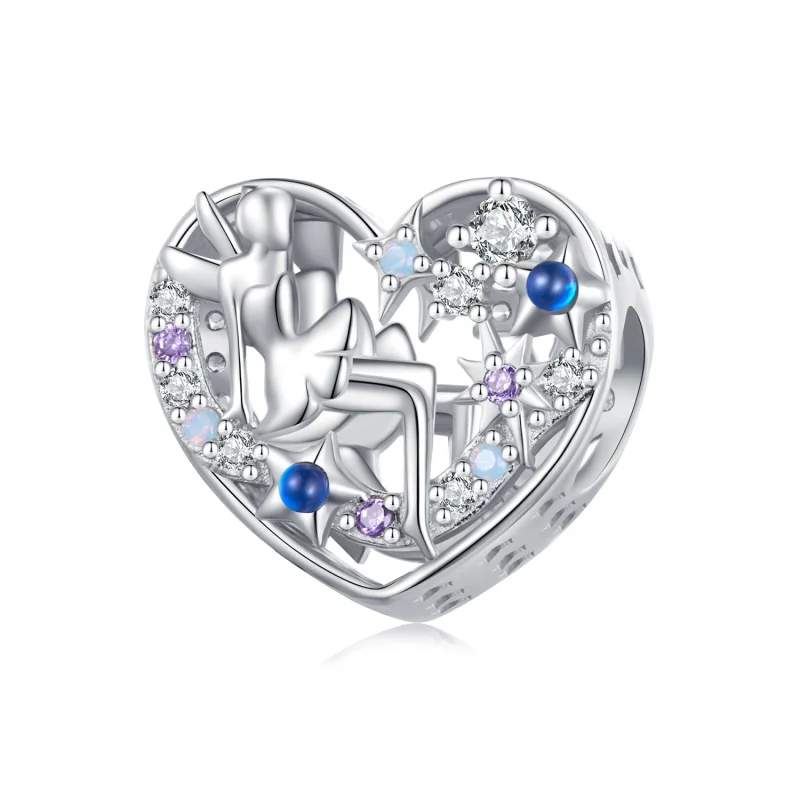 (image for) Pandora Style Day and Night Elf Heart Charm - SCC2553 - Product Image