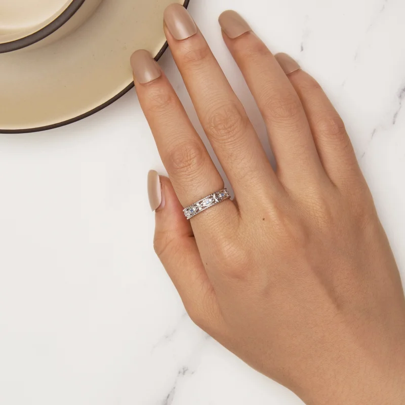 (image for) Pandora Style Devil Eye Ring - BSR456 - View 5