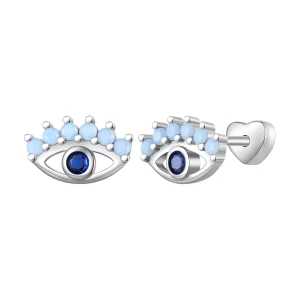 Pandora Style Devil Eyes Two-Wear Studs Earrings - SCE1581 (image for) Pandora Style Devil Eyes Two-Wear Studs Earrings - SCE1581