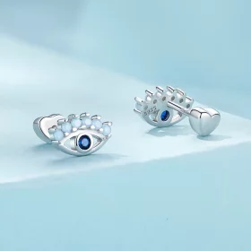 Pandora Style Devil Eyes Two-Wear Studs Earrings - SCE1581 Pandora Style Devil Eyes Two-Wear Studs Earrings - SCE1581