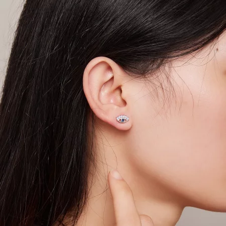 Pandora Style Devil Eyes Two-Wear Studs Earrings - SCE1581