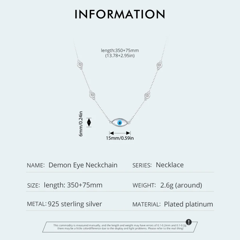 (image for) Pandora Style Devil's Eye Necklace - SCN505 - View 4