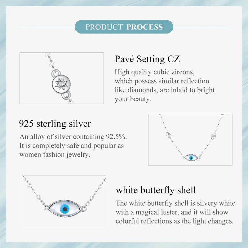 (image for) Pandora Style Devil's Eye Necklace - SCN505 - View 6