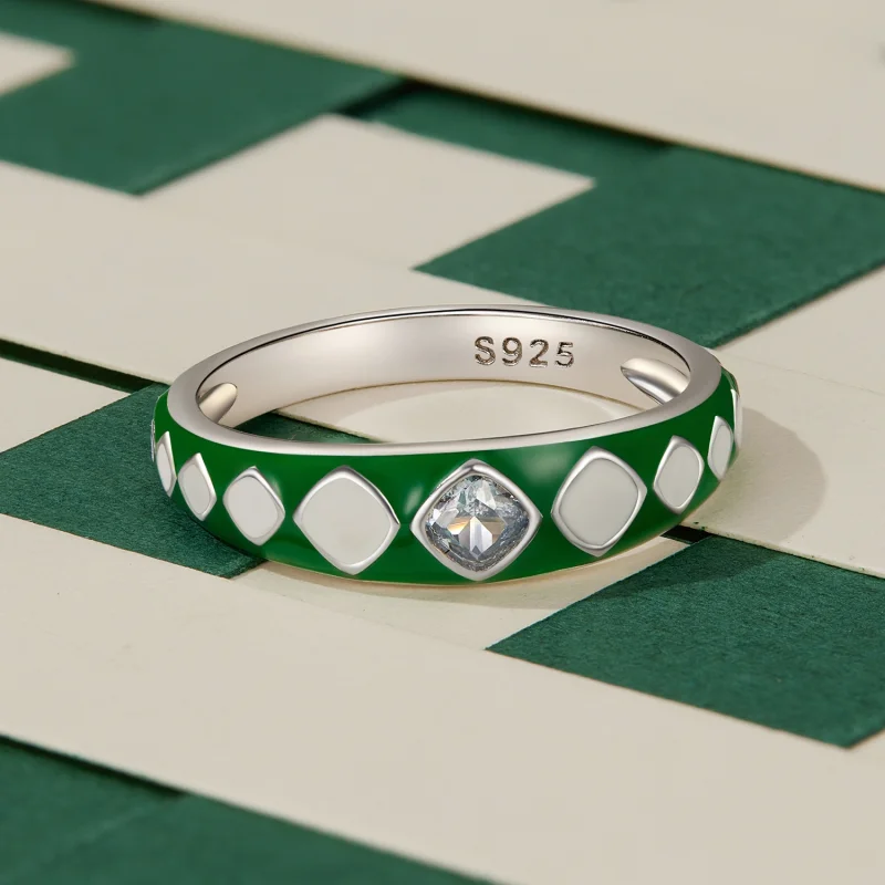 (image for) Pandora Style Diamond Pattern Ring - SCR942 - View 3