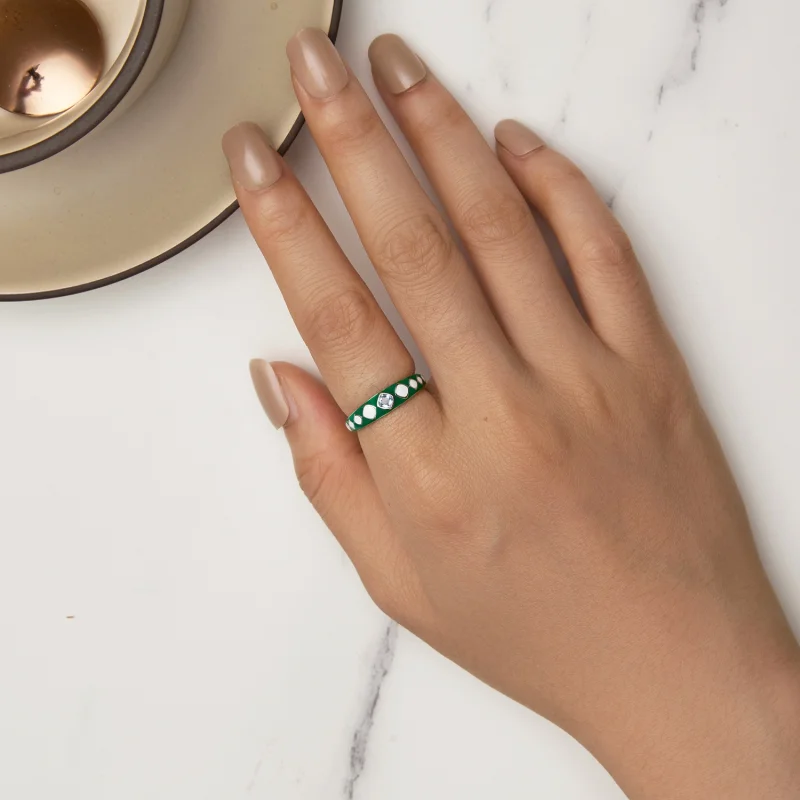 (image for) Pandora Style Diamond Pattern Ring - SCR942 - View 6