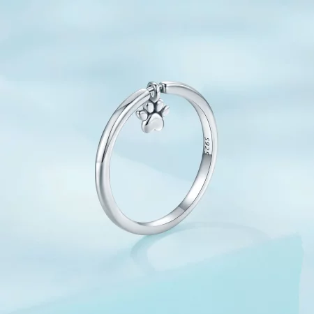 Pandora Style Dog Paw Ring - SCR892