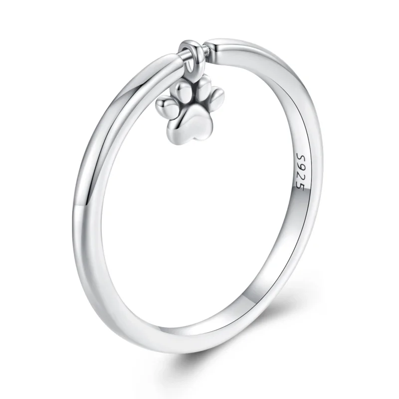 (image for) Pandora Style Dog Paw Ring - SCR892 - Product Image
