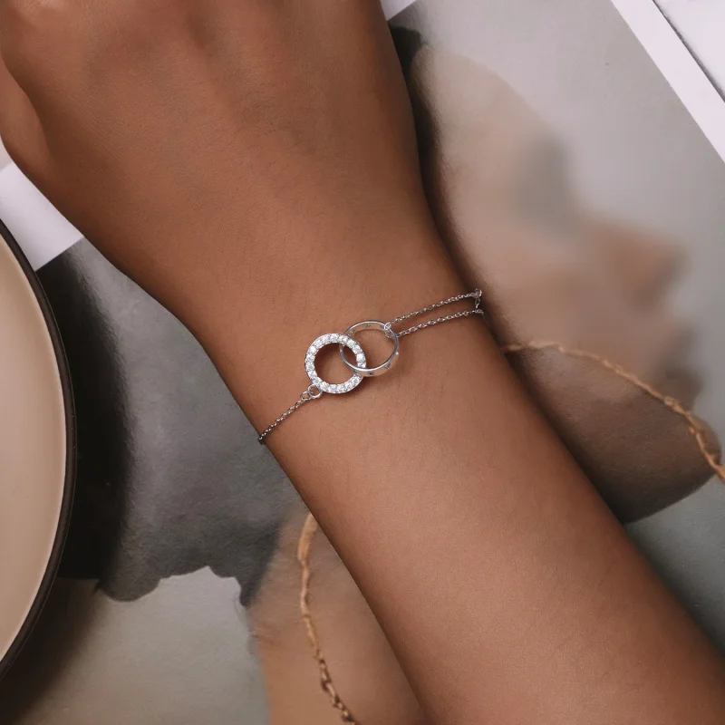 (image for) Pandora Style Double Chain Bracelet - BSB151 - View 4