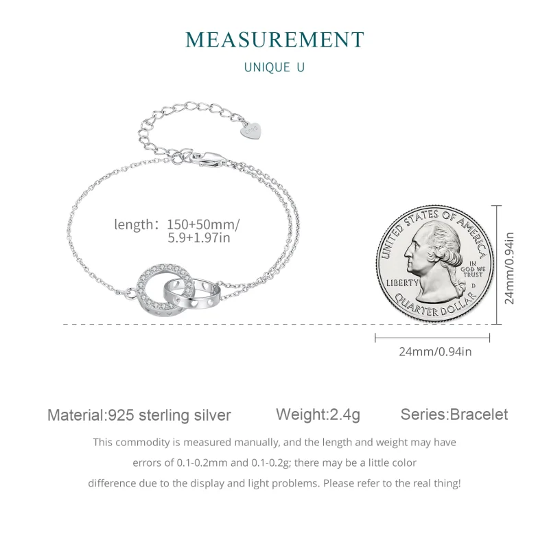 (image for) Pandora Style Double Chain Bracelet - BSB151 - View 7