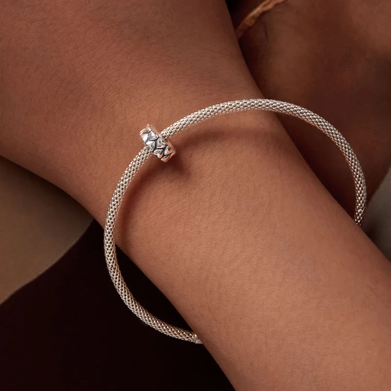 (image for) Pandora Style Double Hearts Clip - SCC2637 - View 7