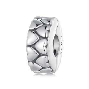 (image for) Pandora Style Double Hearts Clip - SCC2637
